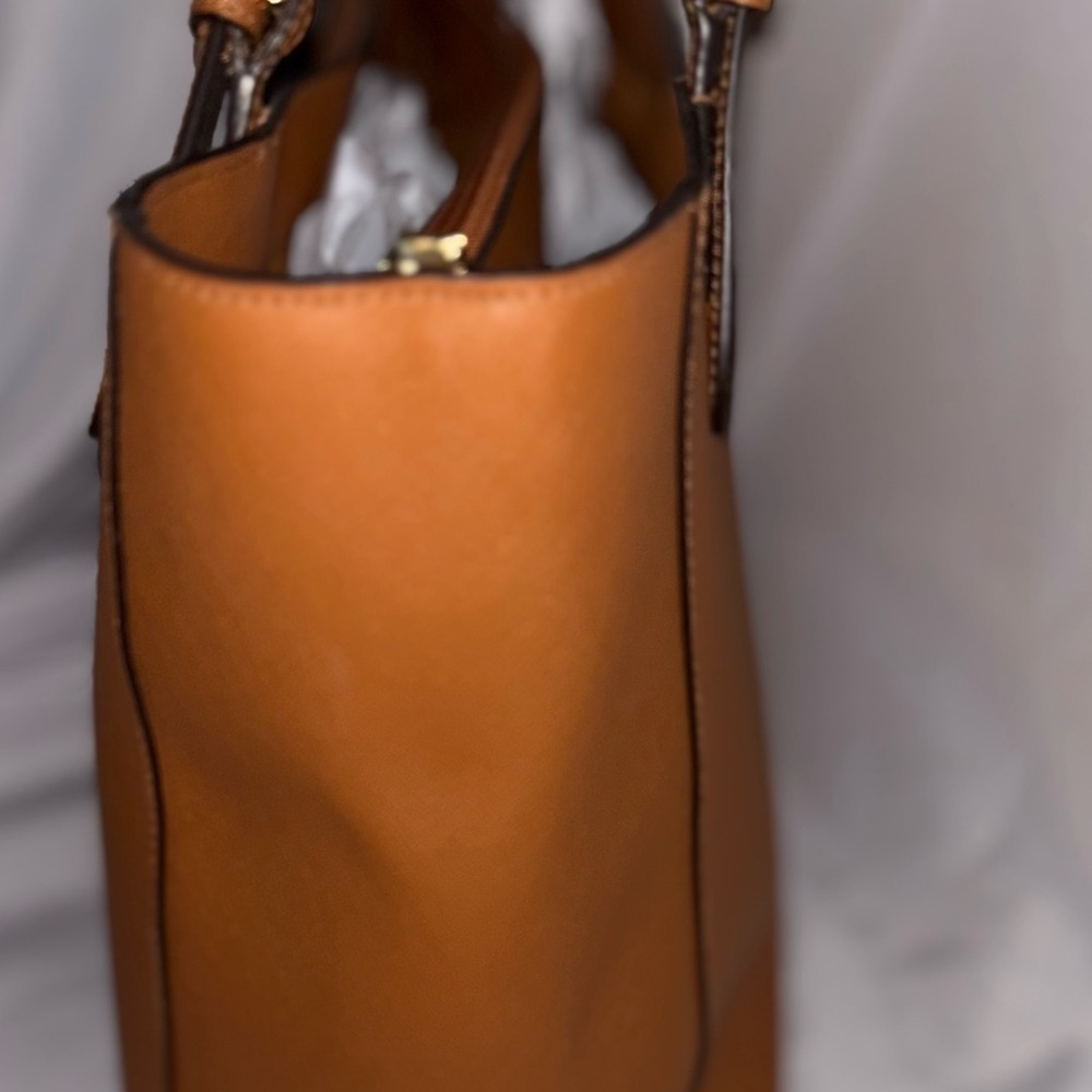 Tory Burch York Luggage Brown Tote Saffiano - Picture 13 of 16